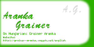 aranka grainer business card